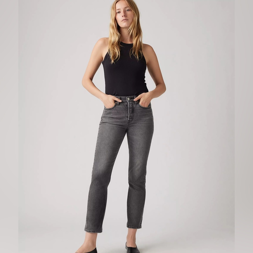 WEDGIE STRAIGHT FIT WOMEN'S JEANS in WELL WORN BLACK SIZE 28